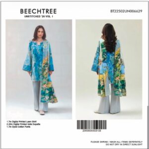Beectree 3pc digital printed lawn