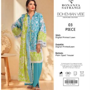 Bonanza Satrangi lawn 3pc